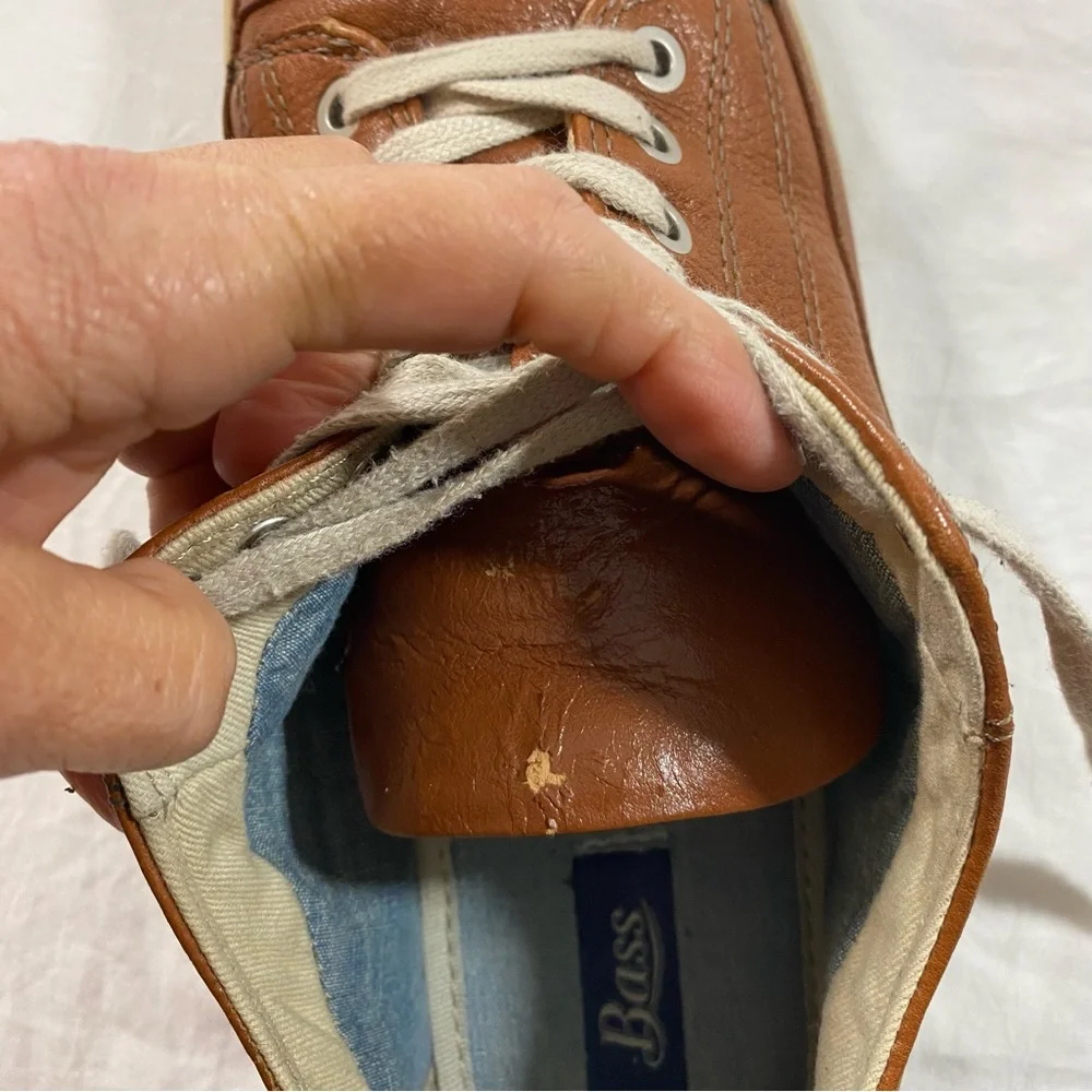 Bass Carson Leather Lace Up Shoes Brown Casual Men 9.5